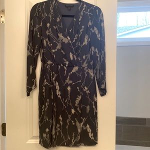 Blue floral long sleeve dress